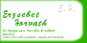 erzsebet horvath business card