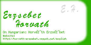 erzsebet horvath business card